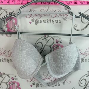 Ardene bikini top lace Light Gray Lace Bikini Top - Soft white grey blue